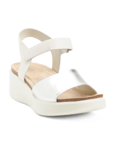 Dəri Ecco Flowt Wedge Cork Sandal