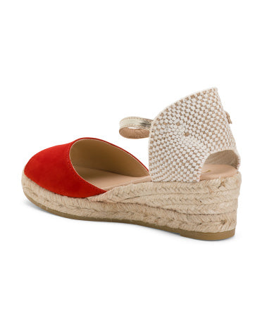 GAIMO İspaniyada Hazırlanmış Espadrille Cunei Sandal Ayaq Bilək Kəmərli