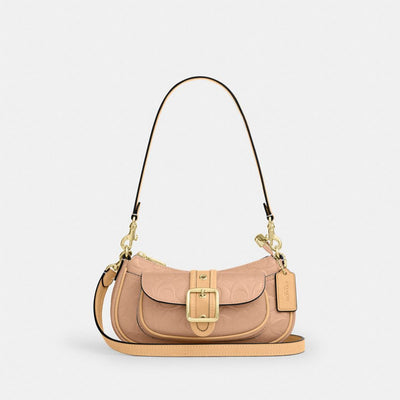 Coach Ashton Mini Çiyin Çantası Signature Dəri
