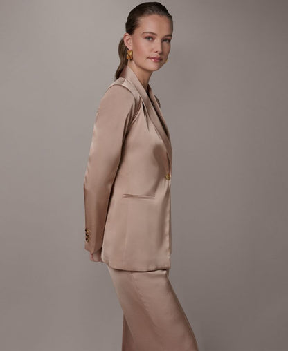 Donna Karan New York Qadın Bir Düyməli Ceket, Adi və Kiçik Ölçülər