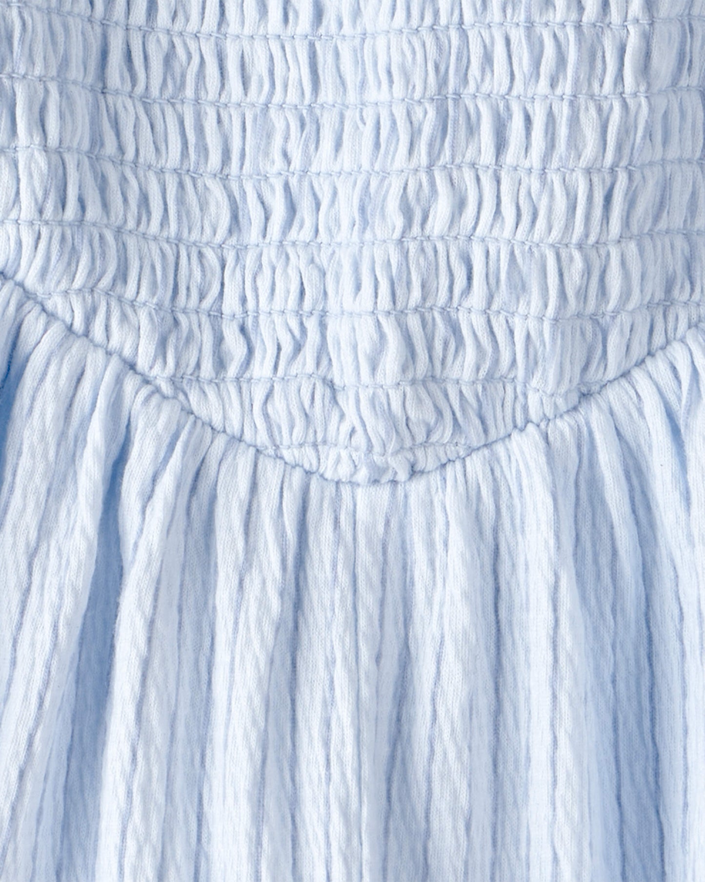 Carter's Qız Çizgili Büzgülü Romper - Mavi