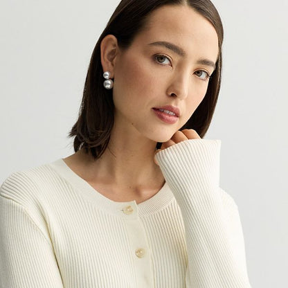 Nine West Qadın Fitləşdirilmiş Ribli Rib Yaxası Sculpt Kardiqan
