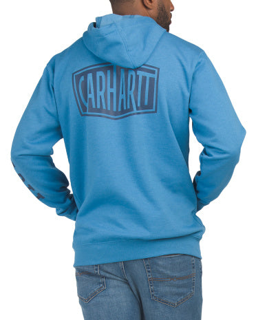 CARHARTT Rain Defender Rahat Oturan Orta Ağırlıqlı Logo Baskılı Sweatshirt