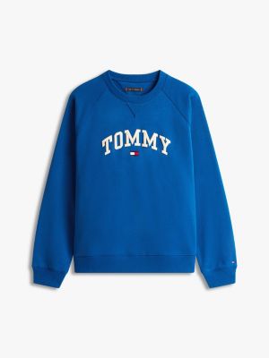 Varsity Tommy Loqosu Fleece Sveatşirt, Dərin İndigo YoxYox