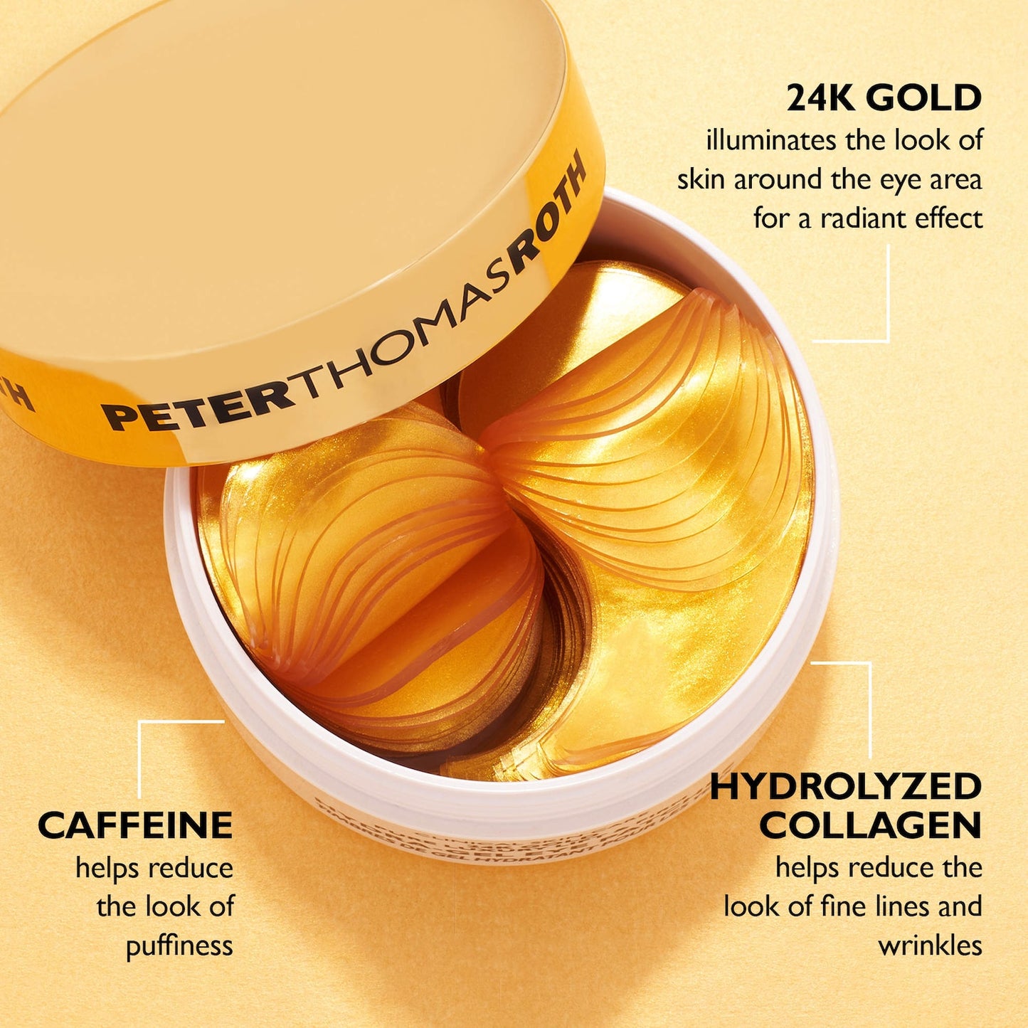Peter Thomas Roth 24K Qızılı Sıkılaşdırıcı Hidra-Jel Göz Maskaları