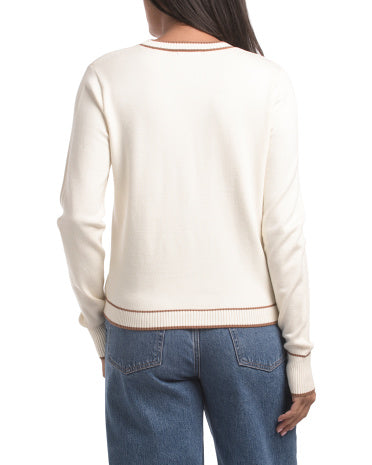 THEO &amp; SPENCE Çizgi Detalı Uzun Sweater
