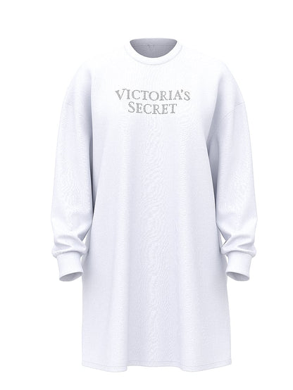 Victoria's Secret 100% Pamuk Uzun Kollu Yatış Köynəyi