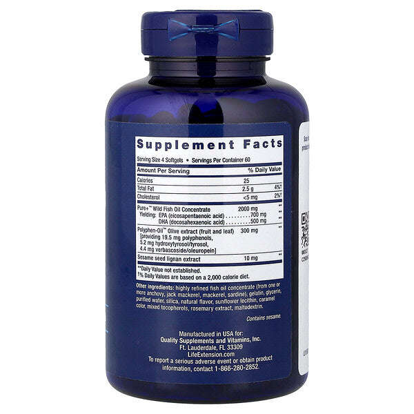 Life Extension Super Omega 3 240 Yumsaq Kapsul YoxYox