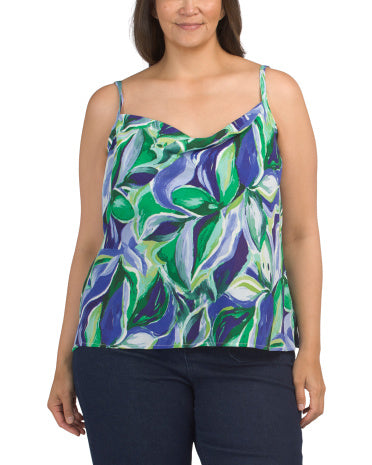 TAHARI ASL Plus Printed Tank Top
