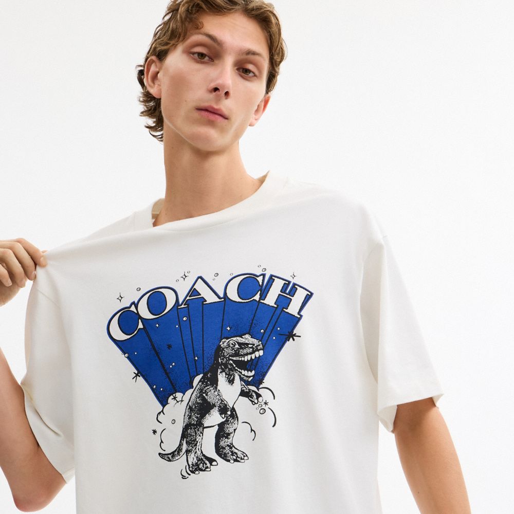 Coach T-Rex Rahat Təbii Pambıq T-Köynəyi