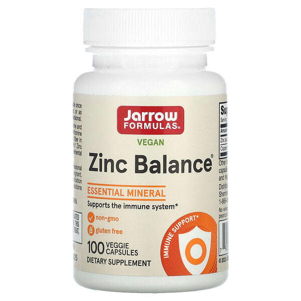 Jarrow Formulas Vegan Zinc Balance 100 Veggie Capsules YoxYox