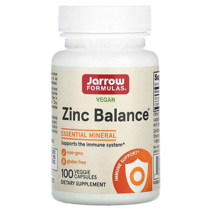 Jarrow Formulas Vegan Zinc Balance 100 Veggie Capsules YoxYox
