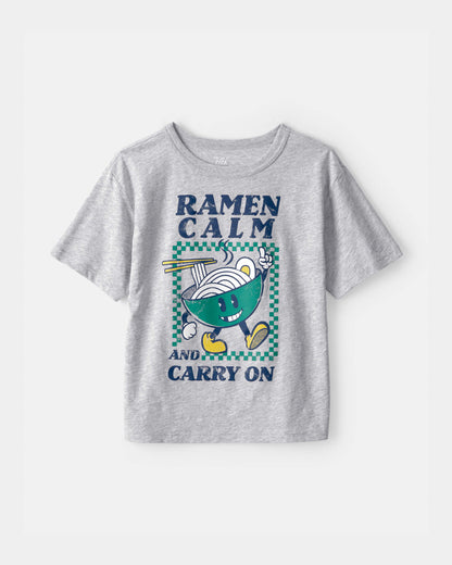 Carter's Oğlan Ramen Qrafik Köynəyi - Boz