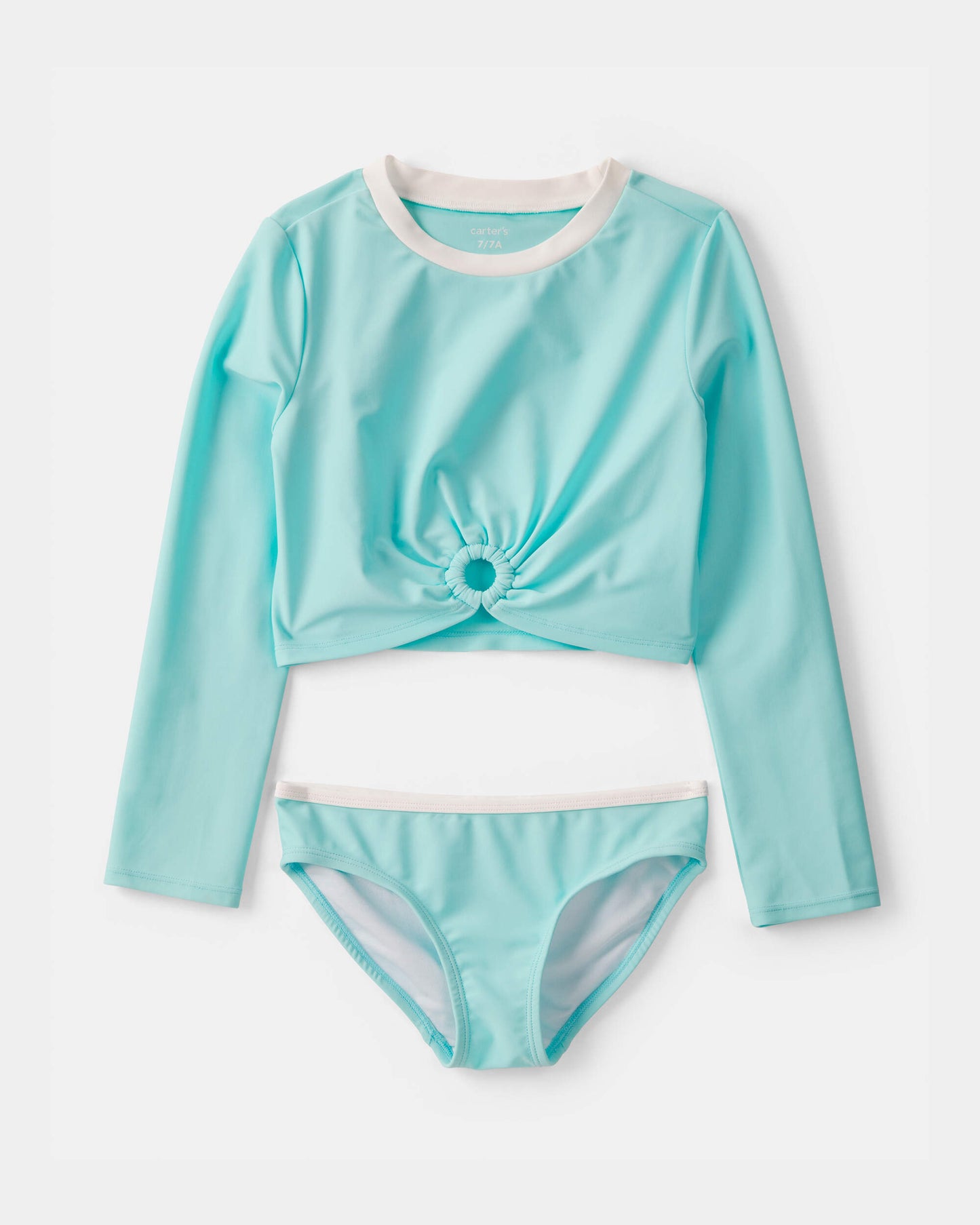 Carter's Qız 2 Parçalı Uzun Kollu Rashguard Üzmə Dəsti - Firuzə