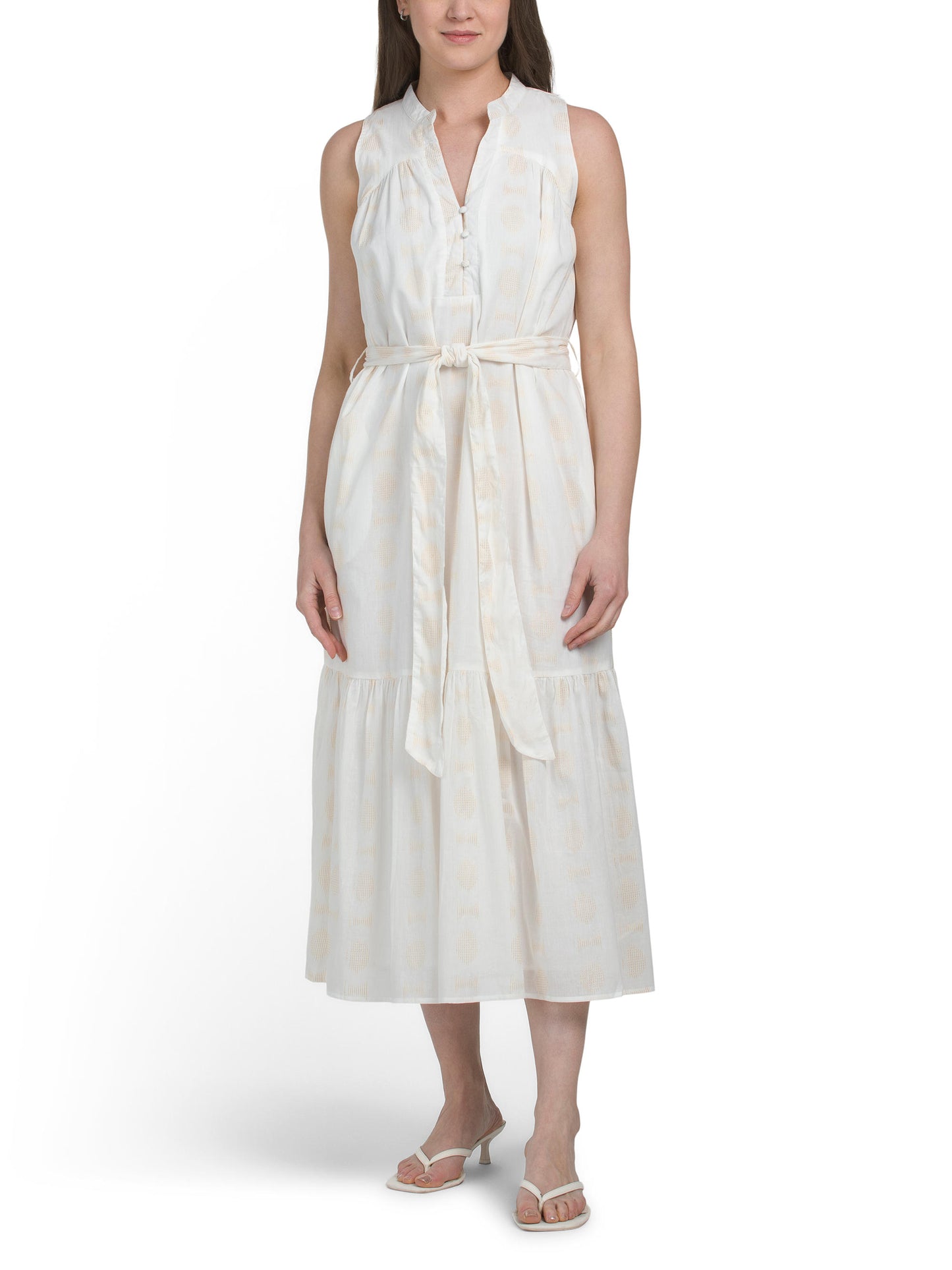CIEBON Shaina Dot Jacquard Midi Geyimi