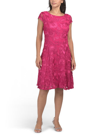 MARINA Made In Usa Soutache A-line Mini Geyim