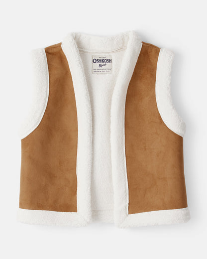 OshKosh B'gosh Qız Polarteks Kolsuz Jilet - Qəhvəyi