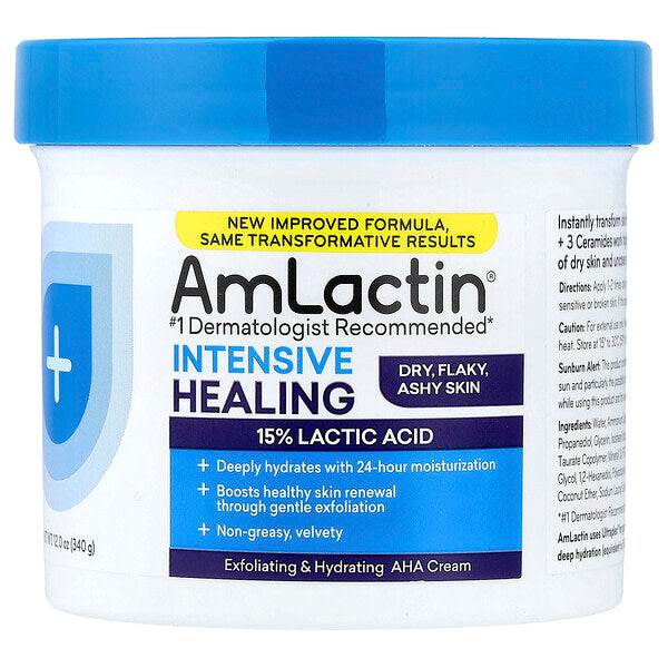 Amlactin Intensive Healing Exfoliating Hydrating Aha Cream Quru Dəri üçün 340g