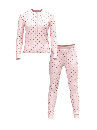 Victoria's Secret Rahat Pointelle Henley Uzun Pijama Dəsti