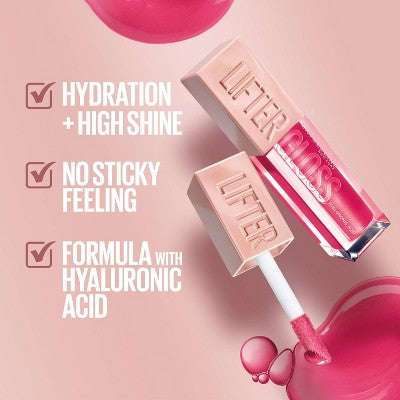 Maybelline Lifter Gloss Şişirtici Dodaq Parlatıcısı Hialuron Turşusu ilə - 2 Buz - 0.18 fl oz YoxYox