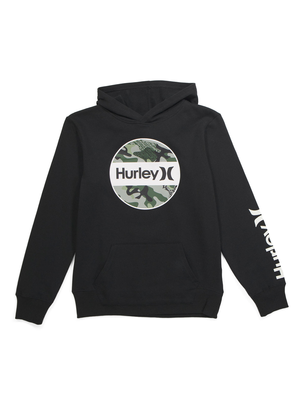 HURLEY Böyük Oğlanlar Dairəvi Kamuflyaj Qrafikli Huddi