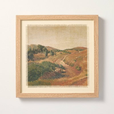18"x18" Çərçivəli Fon Pərti Təbiət Mənzərə Divar Sənəti - Hearth & Hand with Magnolia