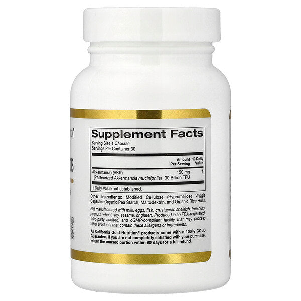 California Gold Nutrition Akkermansia 30 Milyar 30 Vejetaryan Kapsulu 150 Mg