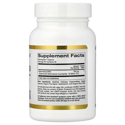 California Gold Nutrition Akkermansia 30 Milyar 30 Vejetaryan Kapsulu 150 Mg