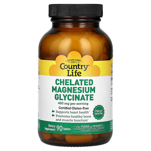 Country Life Chelated Magnesium Glycinate 90 Tablet 133 Mq