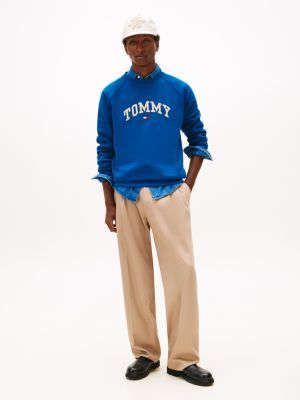 Varsity Tommy Loqosu Fleece Sveatşirt, Dərin İndigo YoxYox