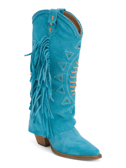 DINGO Meksikada Hazırlanmış Süet Fringe Spirit Trail Çəkmələri