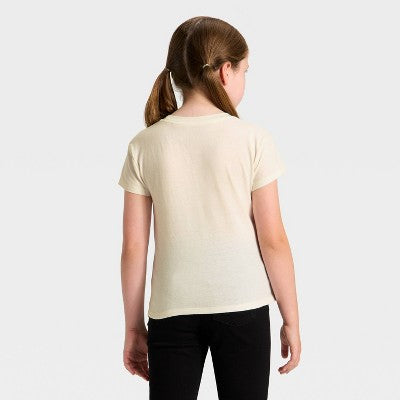 Qız Uşaq Qısa Əslli 'Rəqsi Pişik' Sekvin T-Shirt - Cat & Jack Krem L
