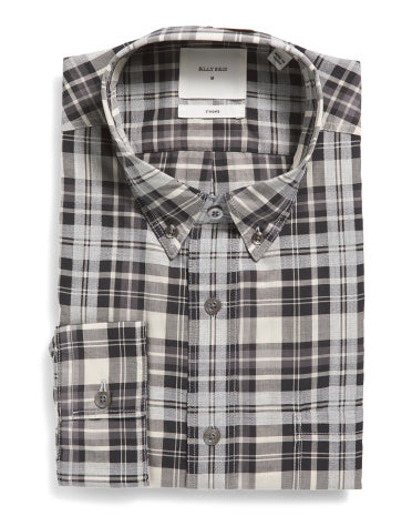 BILLY REID Melanj Strukturlu Tartan Köynək
