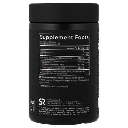 Sports Research Alaskan Omega 3 Balıq Yağı 90 Soft Kapsul YoxYox