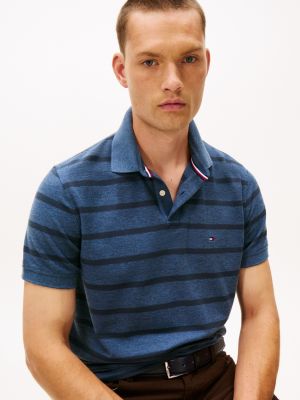 Tommy Hilfiger Normal Fit Zolaqli Tərləmə Sorb Polo, Mavi Heather