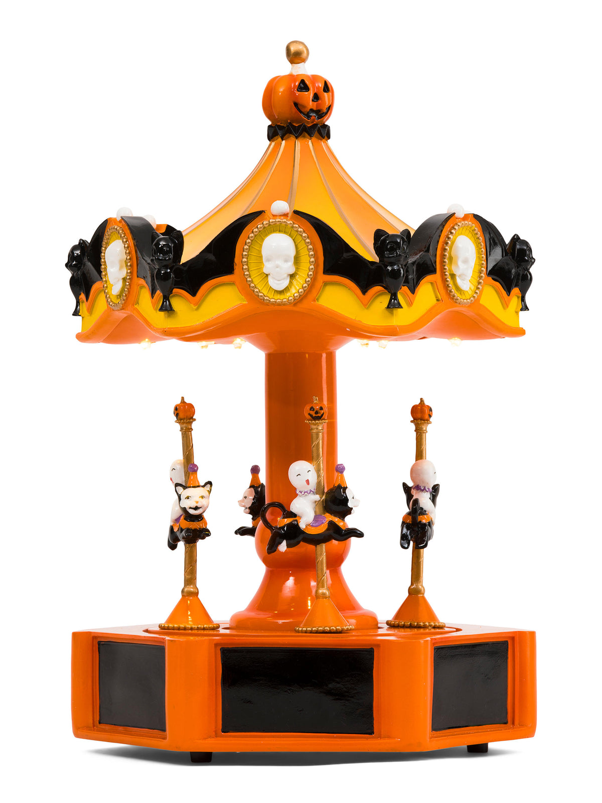 MARTHA STEWART 11x11x16.5 Xəlouin Animatronik Karusel LED və Səs ilə
