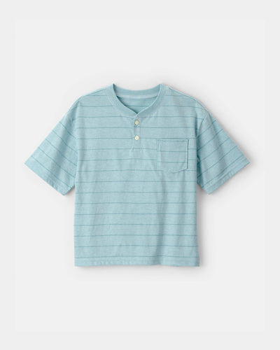 OshKosh B'gosh Oğlan Çizgili Henley Köynəyi - Mavi