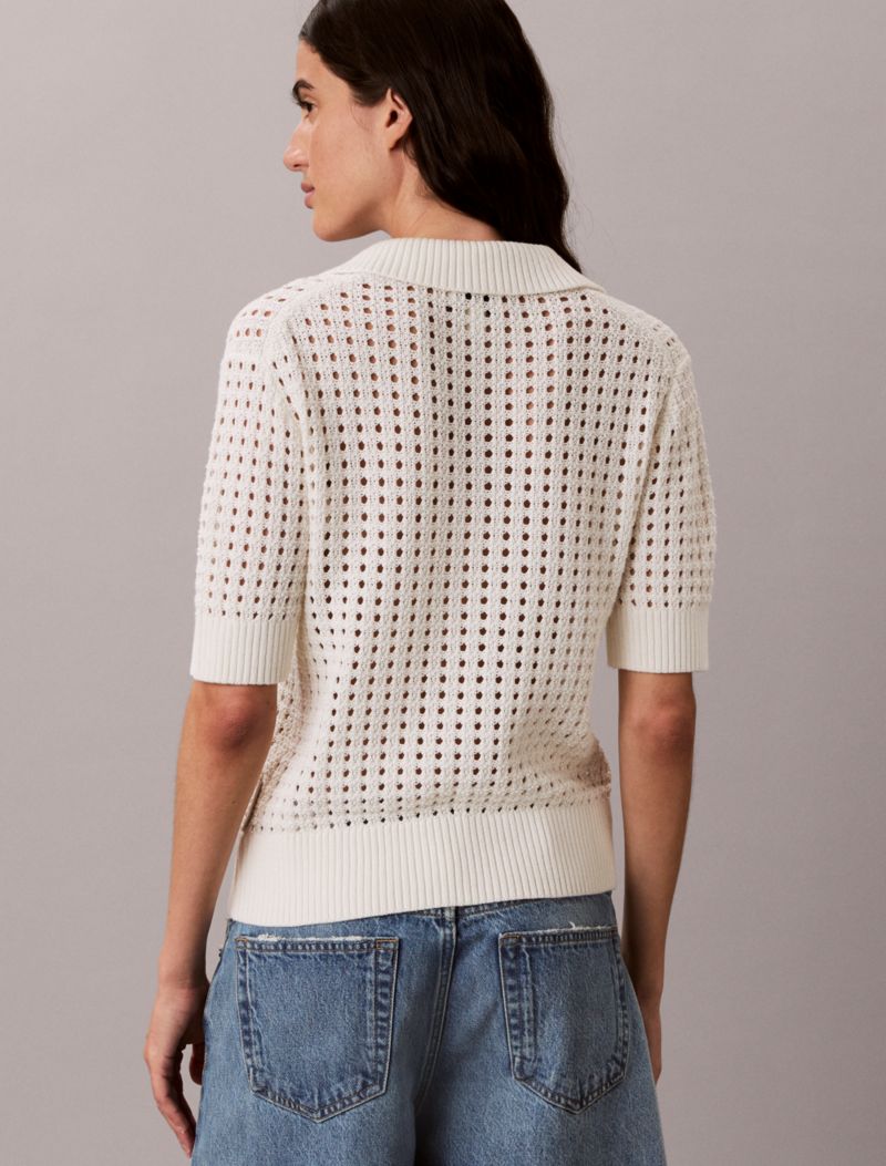 Calvin Klein Open Stitch Səvənli Polo Köynək