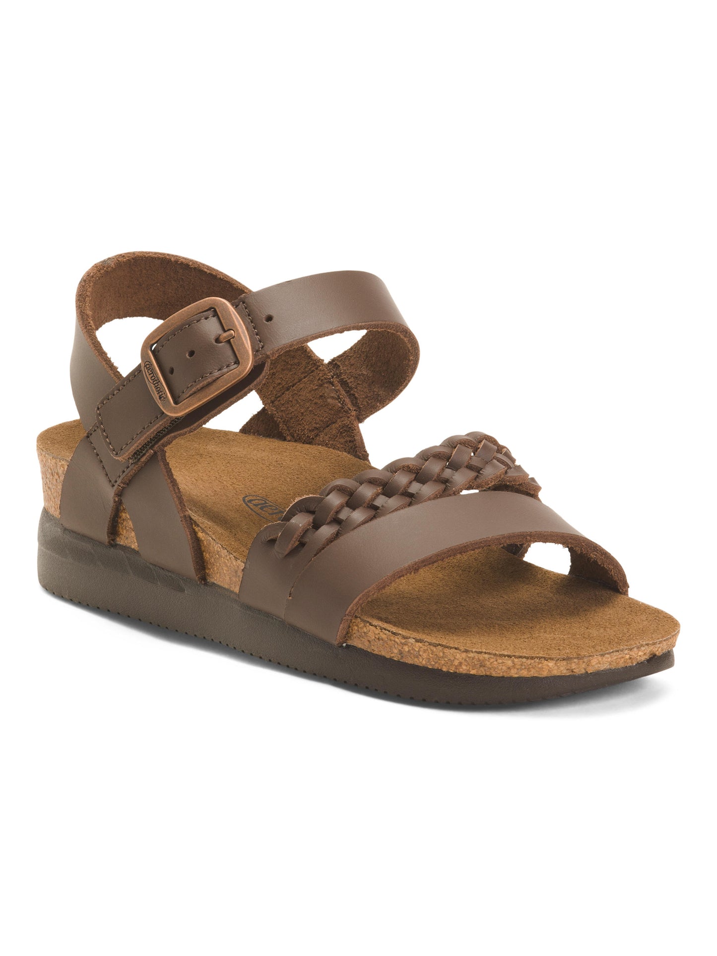 AEROTHOTIC Leather Quinn Comfort Kəmərli Sandal Antimikrob Astarı İlə