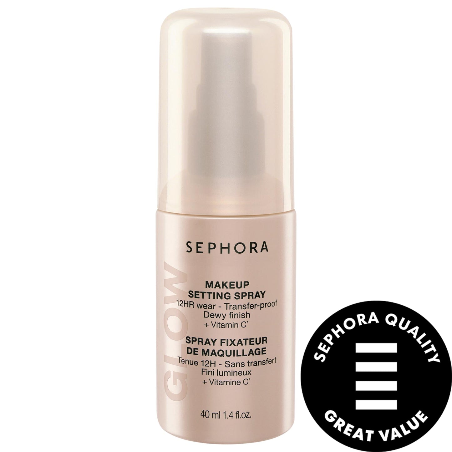 SEPHORA COLLECTION Mini Glow 12 Saat Dayanıqlı Transfer Olunaraq Makyaj Sabitləyici Sprey C Vitamini ilə