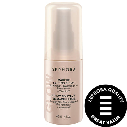 SEPHORA COLLECTION Mini Glow 12 Saat Dayanıqlı Transfer Olunaraq Makyaj Sabitləyici Sprey C Vitamini ilə