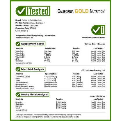 California Gold Nutrition Defender 7 C, D3, B6, Sink və Selenium 180 Veqetarian Kapsul