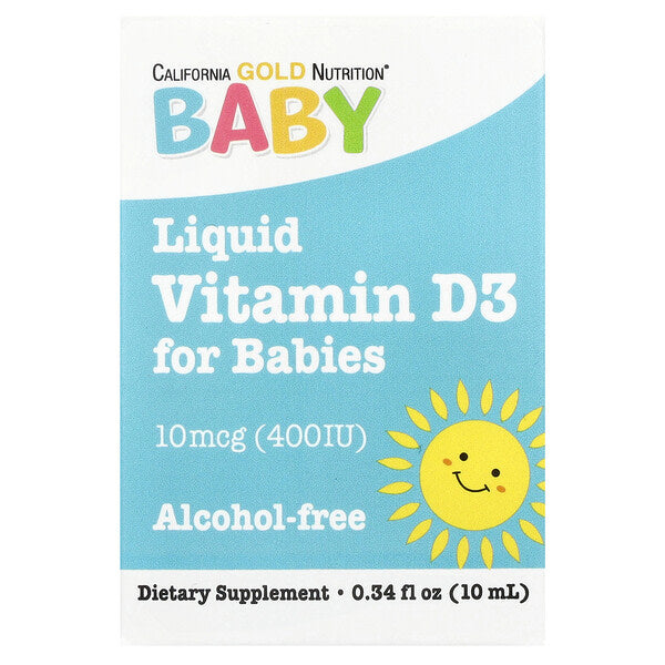 California Gold Nutrition Uşaq Vitamin D3 Damcıları 10 Mcg 400 Iu 10 Ml