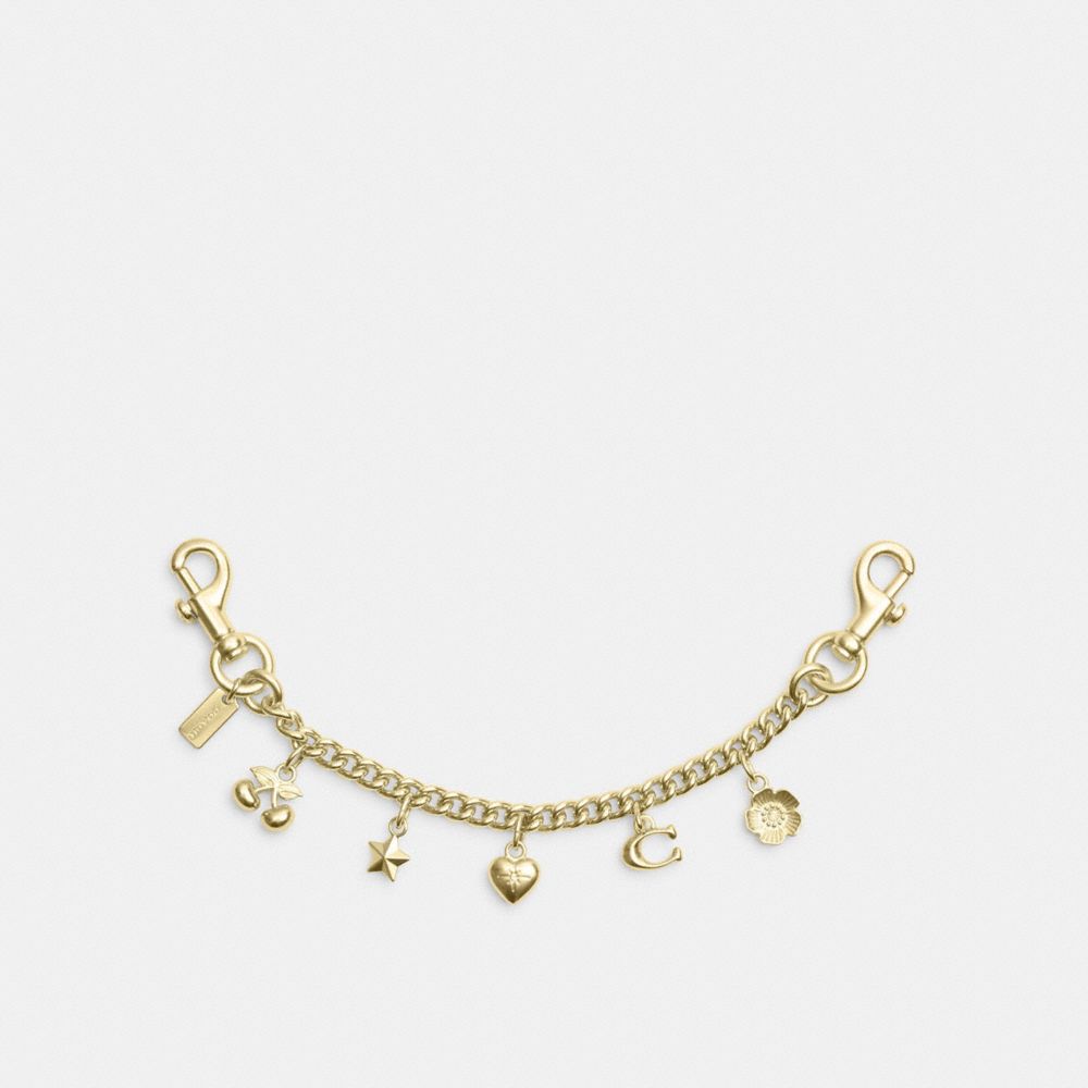 Coach Gold Swagger Chain With Charms