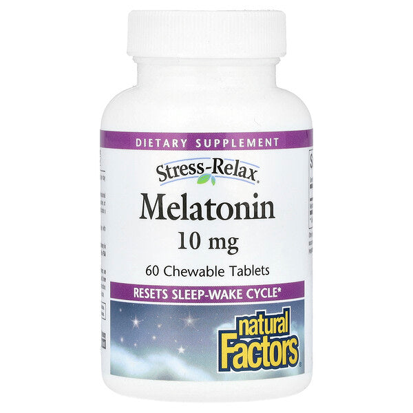 Natural Factors Stress Relax Melatonin 10 Mg 60 Çiğnənən Tablet