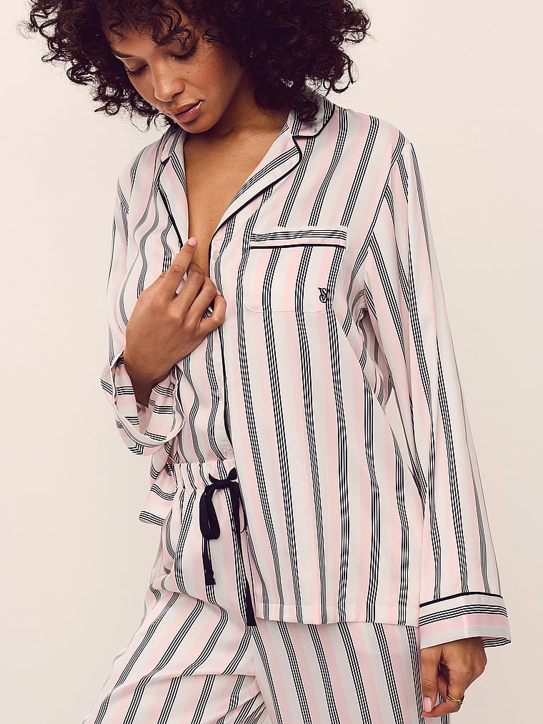 Victoria's Secret Signature Satin Long Pijama Dəsti
