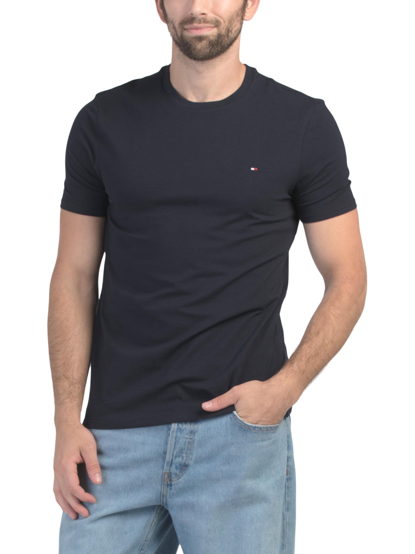Kişi Stretch Qısa Kollu T-Shirt