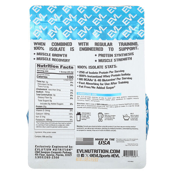 Evlution Nutrition 100 Isolate Protein Təzə 1 Lb 454 G