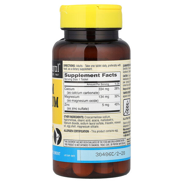 Mason Natural Kalsium Maqnezium Sink 100 Tablet