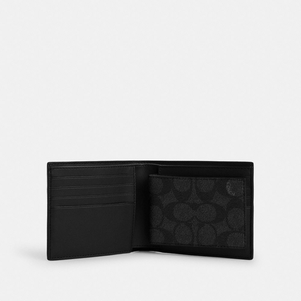 Coach 3-in-1 Cüzdan Signature Canvas Varsity Zolaqlı